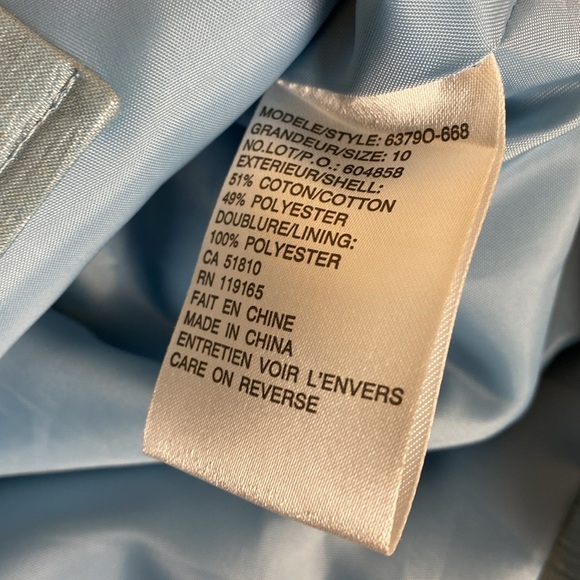 🔷Tribal Blue 3/4 Sleeve Chunky Button Collared Lined Jacket
Size 10 - Picture 7 of 7